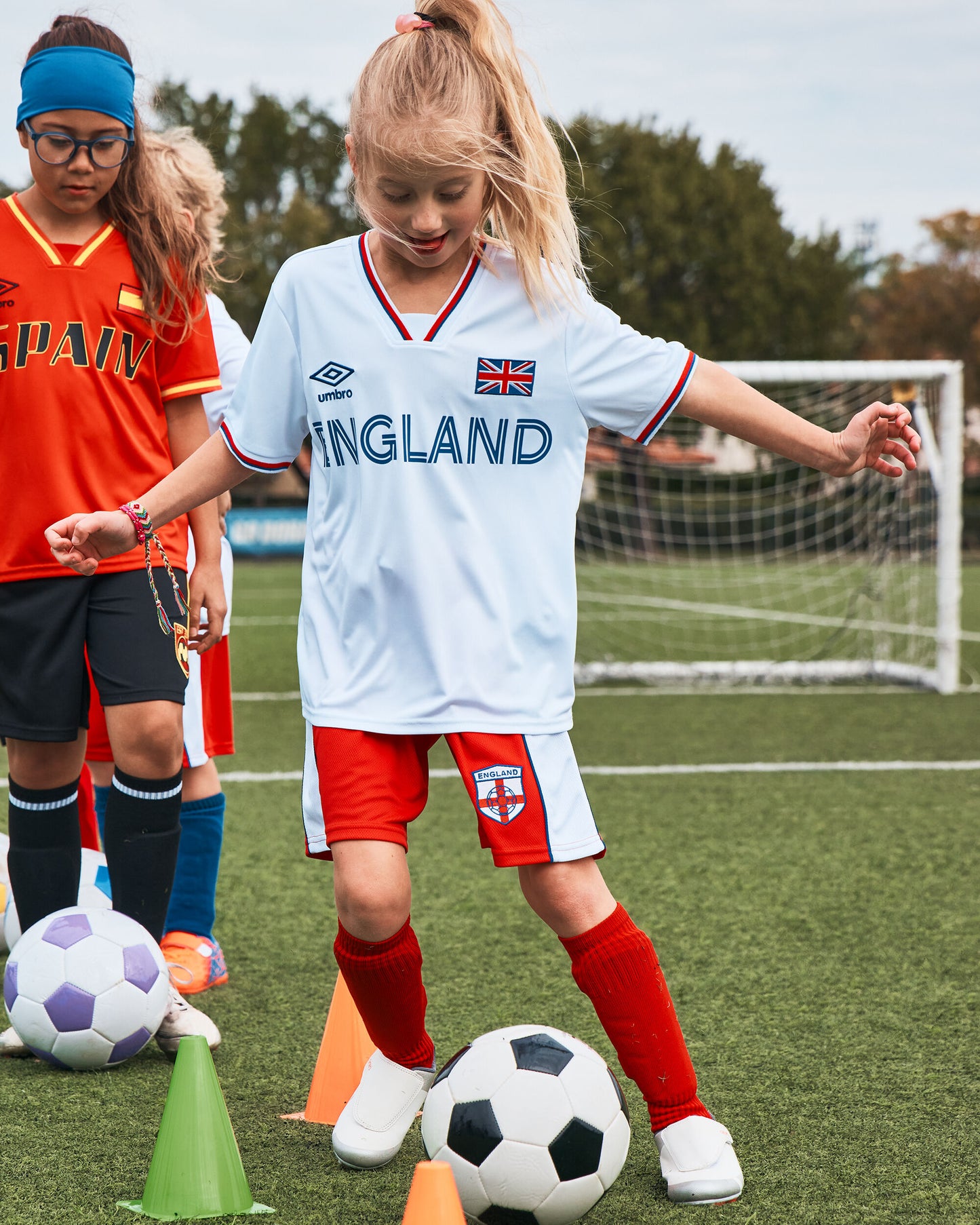 Kids Umbro England Soccer Jersey - White