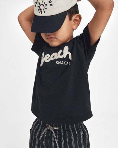 Toddler 'Beach Snacks' Graphic Tee - Black