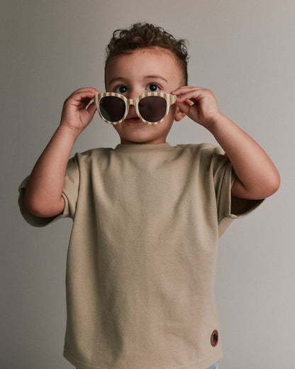 Toddler Stripe Sunglasses - Cream/Beige