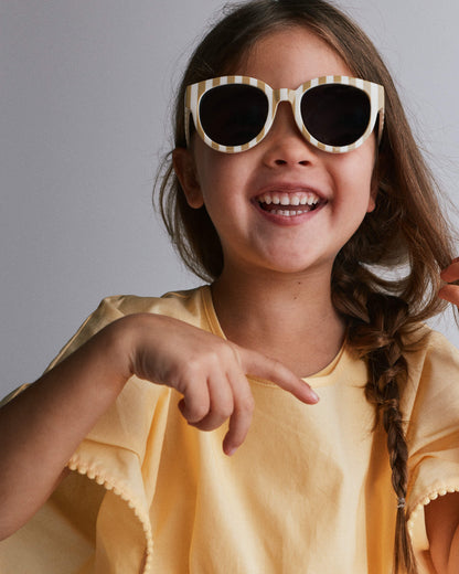 Toddler Stripe Sunglasses - Cream/Beige