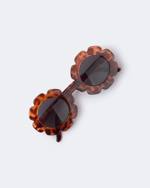 Toddler Girl Scalloped Tortoise Sunglasses - Brown