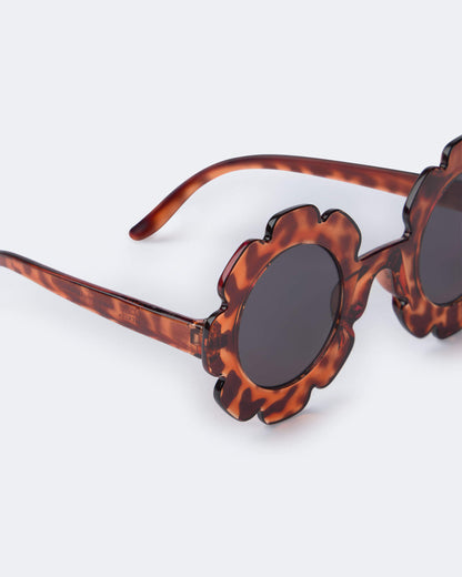 Toddler Girl Scalloped Tortoise Sunglasses - Brown