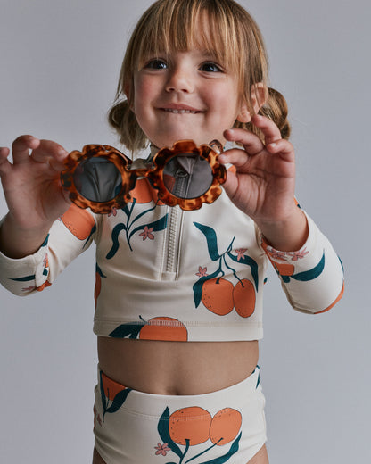 Toddler Girl Scalloped Tortoise Sunglasses - Brown