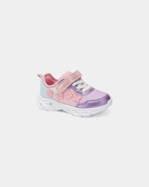 Toddler Girl Butterfly Floral Light-Up Athletic Shoes - Purple/Pink
