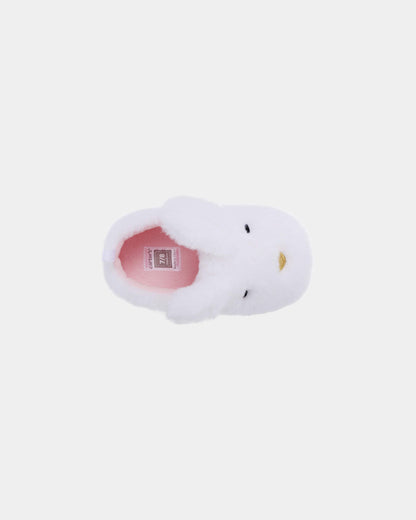 Girls Bunny Slippers - White