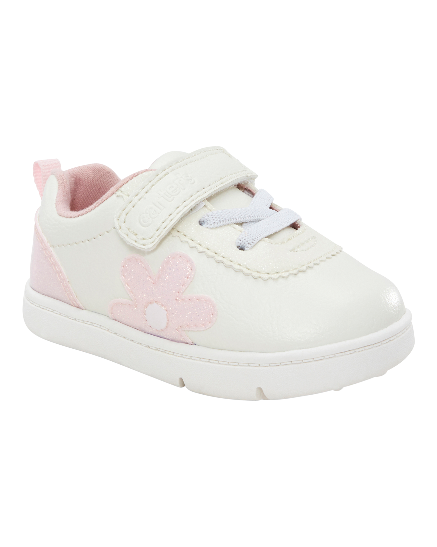 Girls  Every Step® First Walker  Flower Casual Sneakers - White