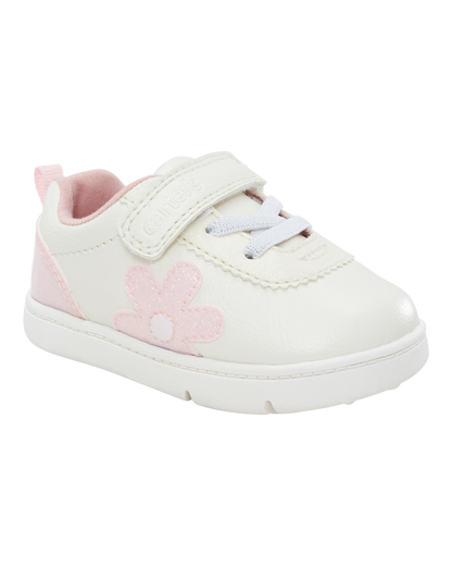 Girls  Every Step® First Walker  Flower Casual Sneakers - White