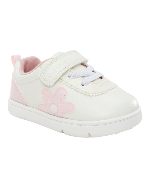 Girls  Every Step® First Walker  Flower Casual Sneakers - White