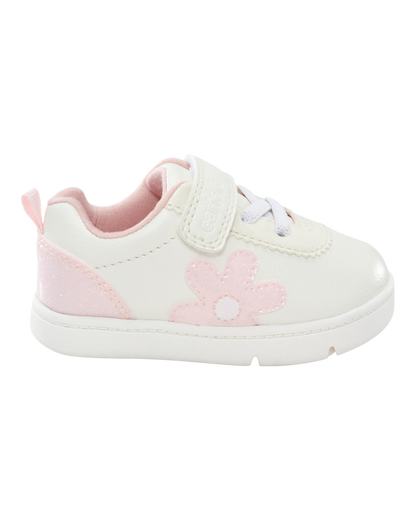 Girls  Every Step® First Walker  Flower Casual Sneakers - White