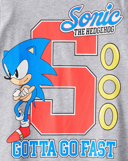 Boys Sonic The Hedgehog Short-Sleeve Graphic Tee - Grey