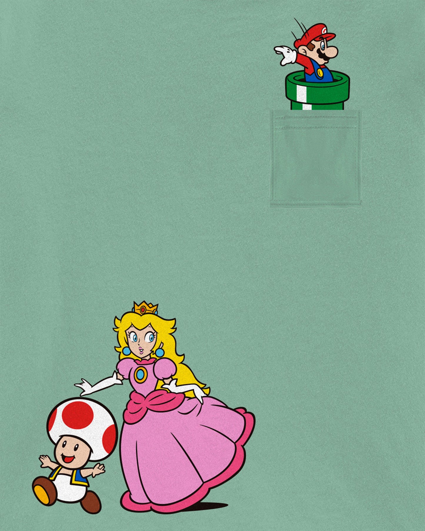 Girls Super Mario Bros™ Princess Peach Short-Sleeve Graphic Tee - Green
