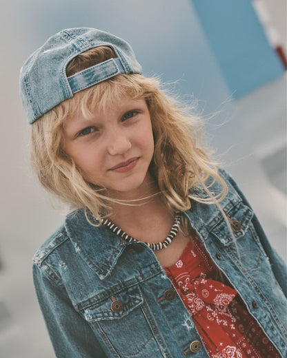 Girls Sleeveless Bandana Dress - Red