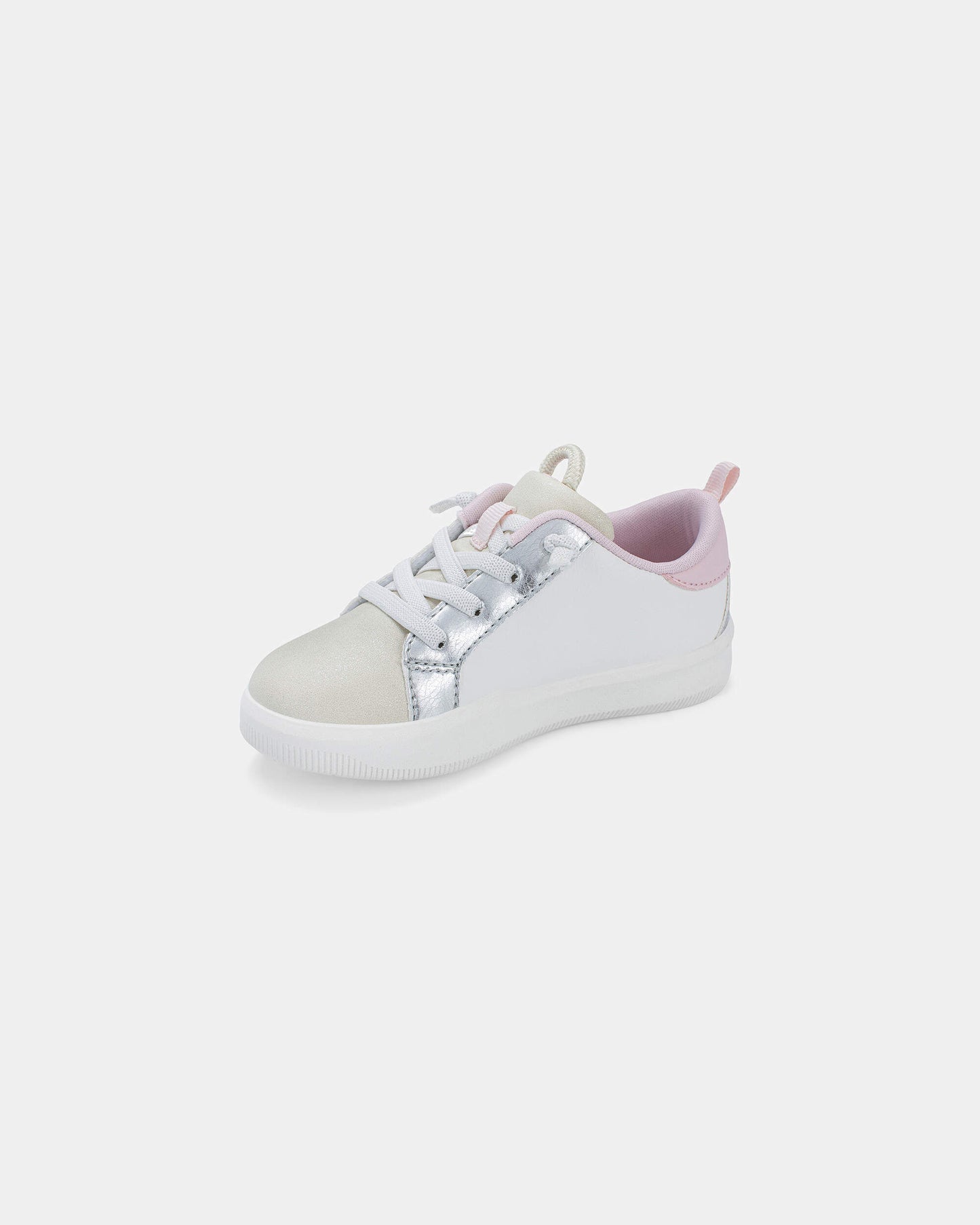 Toddler Girl Colorblock Metallic Heart Sneakers - White/Pink