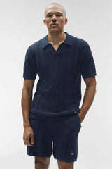 Coastline Knit Short Sleeve Polo - Navy