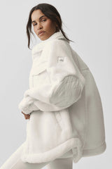 Sherpa Edge Shacket - Ivory