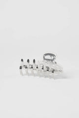 Acrylic Illusion Claw Clip - Clear Acetate/Chrome