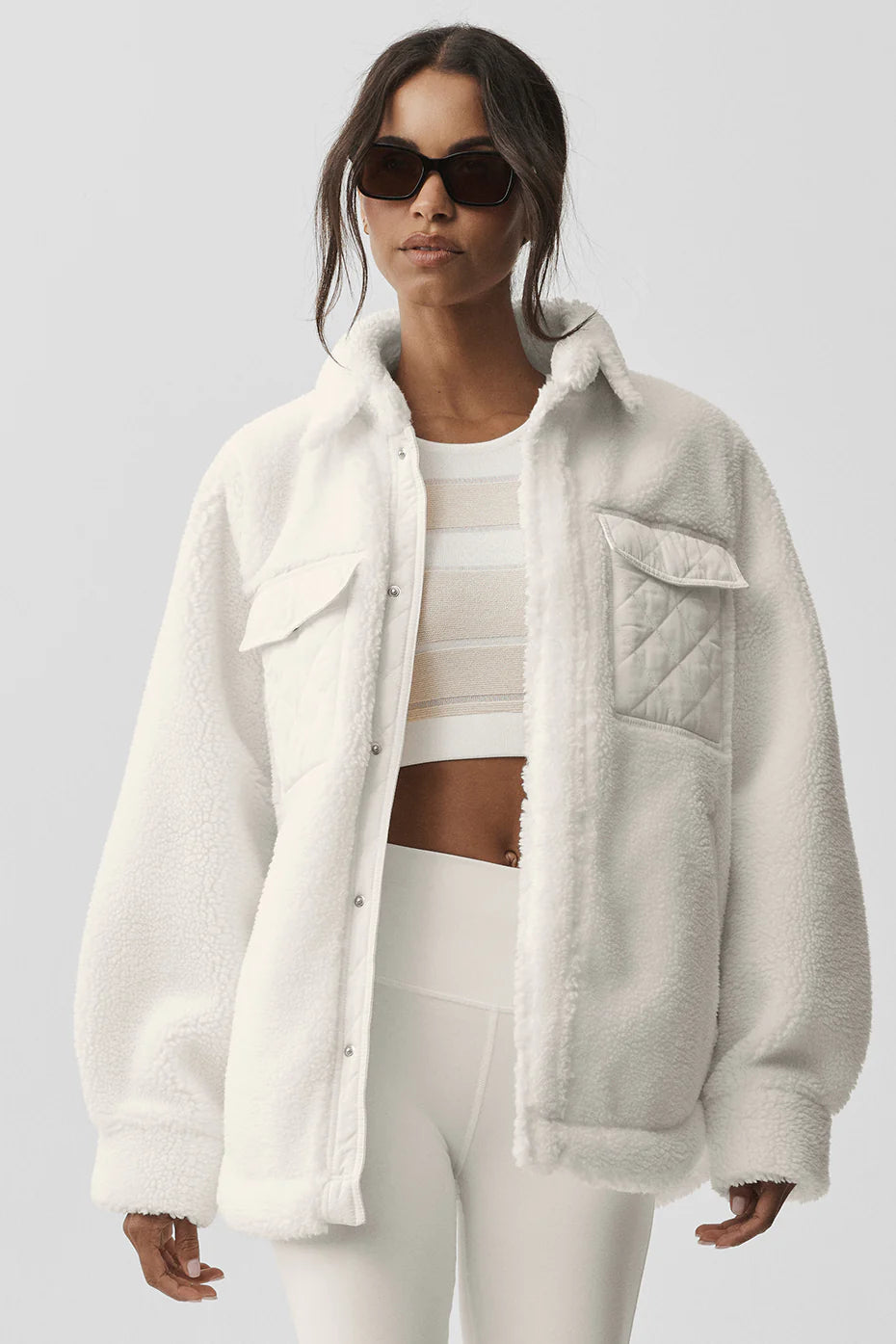 Sherpa Edge Shacket - Ivory