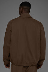 Cotton Canvas Coaches Jacket - Espresso