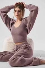 Snuggle Up Sweater Short Sleeve - Mushroom