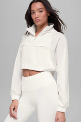Cropped Playmaker Jacket - Ivory