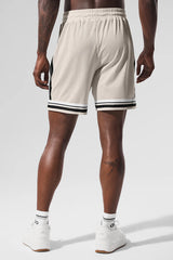 7" Key Mesh Basketball Short - Bone