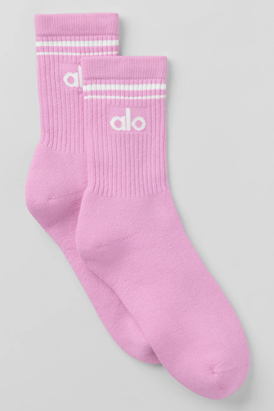 Unisex Half-Crew Throwback Sock - Candy Heart Pink/White