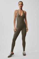 Airbrush Sparks Fly Corset Onesie - Olive Tree