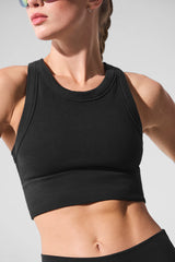 Seamless Delight High Neck Bra - Black