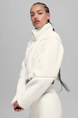 Sherpa Cropped Slope Side Jacket - Ivory