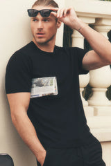 Cotton Cashmere Ever Soft Short Sleeve Crew - Black