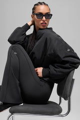 Faux Fur Urbanite Bomber - Black/Ivory