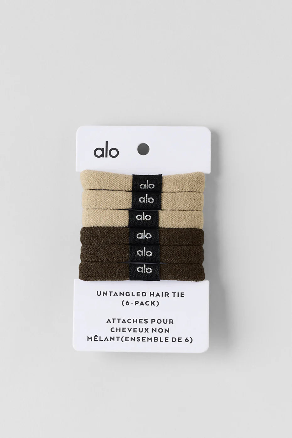 Untangled Hair Tie (6-Pack) - Beige/Espresso