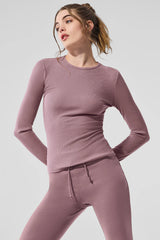 Ribbed Modal Long Sleeve - Smoky Quartz