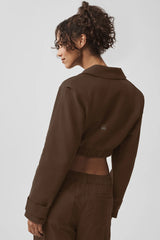 Cropped Cosmopolitan Jacket - Espresso