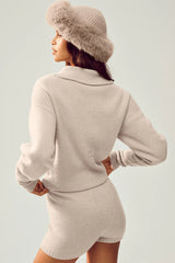 Courchevel Cashmere Faux Fur Beanie - Oat Heather