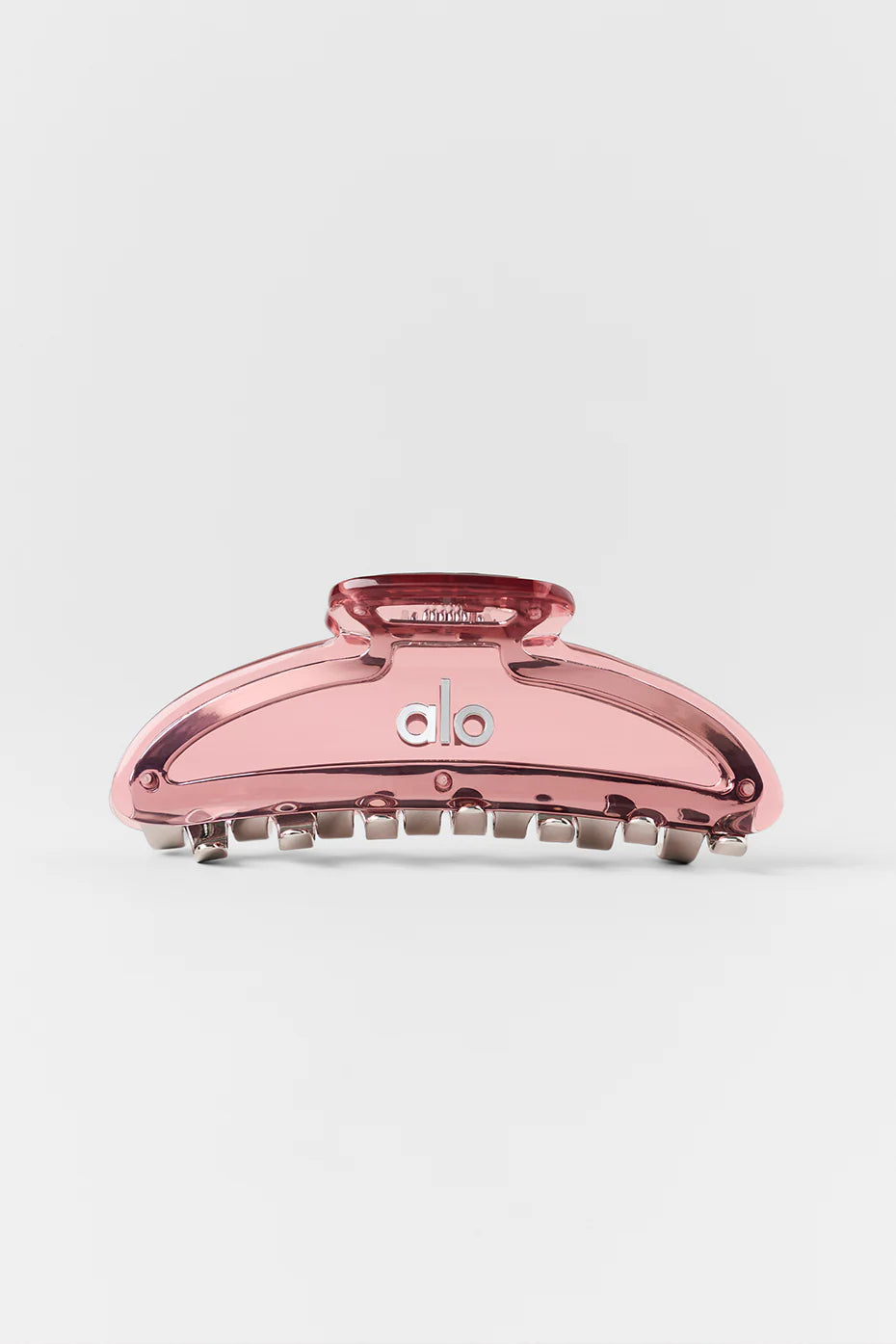 Acrylic Illusion Claw Clip - Vintage Pink/Chrome