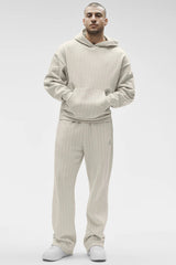Pinstripe Hoodie - Bone Pinstripe